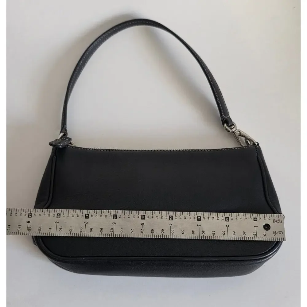 Coach Black Leather Mini Shoulder Bag Purse Style 7765